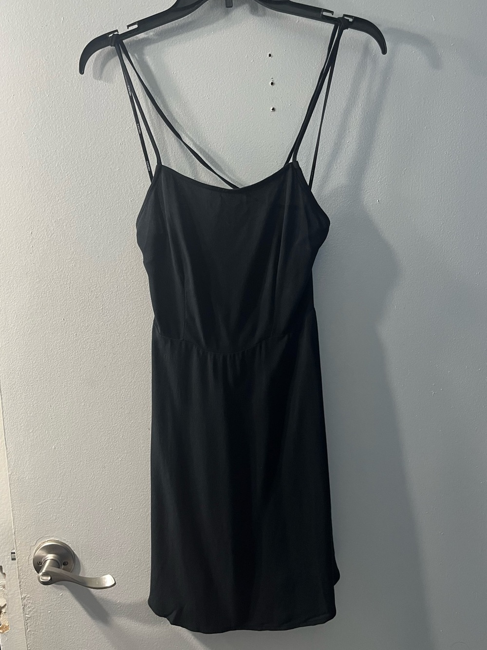 Forever 21 Black Strap Mini Slip Dress